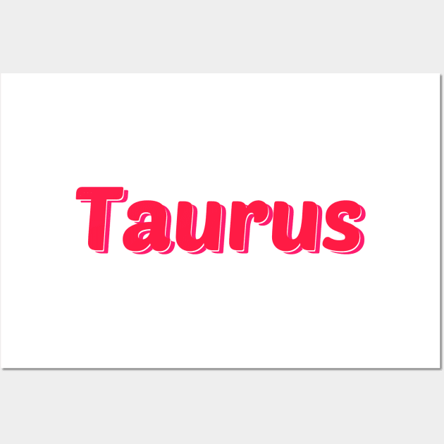 Pink Taurus Word Art Wall Art by TheDaintyTaurus